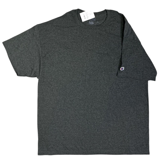 Champion Men's T Shirt Crew Neck Short Sleeve C Logo Unisex Charcoal Gray XL - Picture 11 of 16